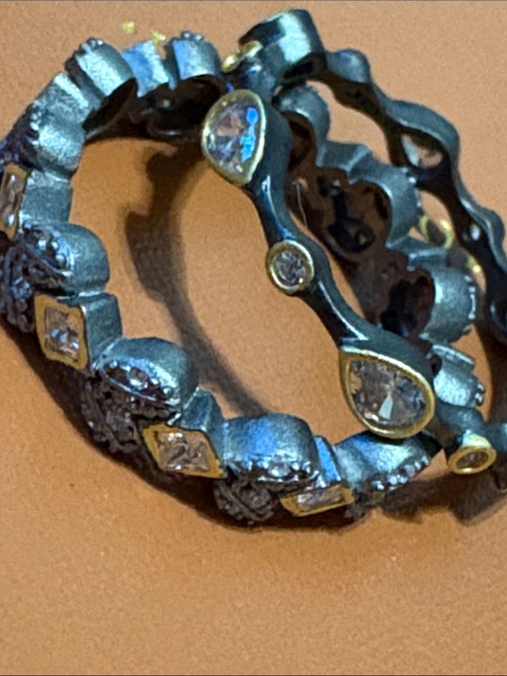 Freida Rothman size 9 Stackable Rings - 3 rings - Picture 7 of 7